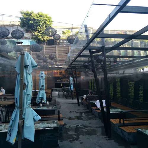 戶外酒吧噴霧降溫/露天餐廳快速降溫噴霧系統/自動化噴霧設備高效降溫